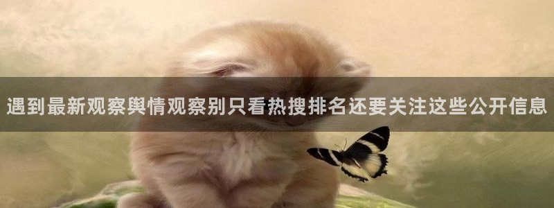 91吃瓜网在线:遇到最新观察舆情观察别只看热搜排名还要关注这些公开信息