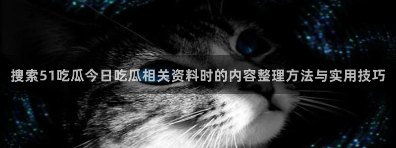 吃瓜黑料网：搜索51吃瓜今日吃瓜相关资料时的内容整理方法与实用技巧